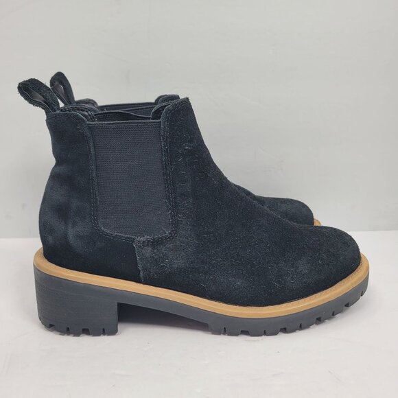 Blondo Shoes - Blondo Mayes Women's Waterproof Black Suede Chelsea Boots B7145 015 US Size 6.5M